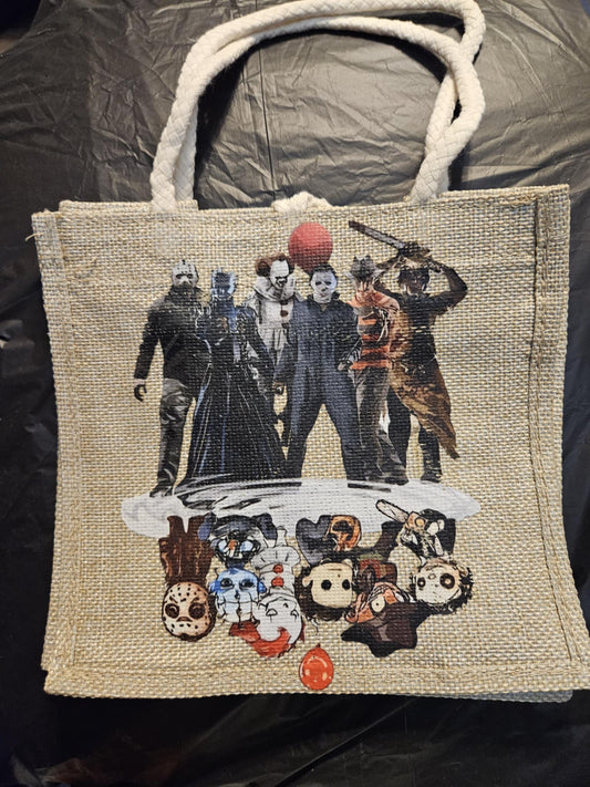 7x7 wicker bag with buttons and handles