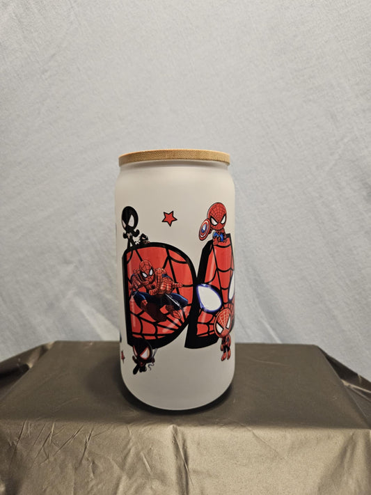 20 glass tumbler with bamboo lid and straw