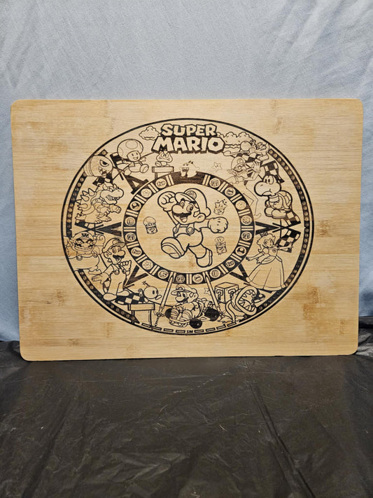 12x12 etched bamboo cutting board