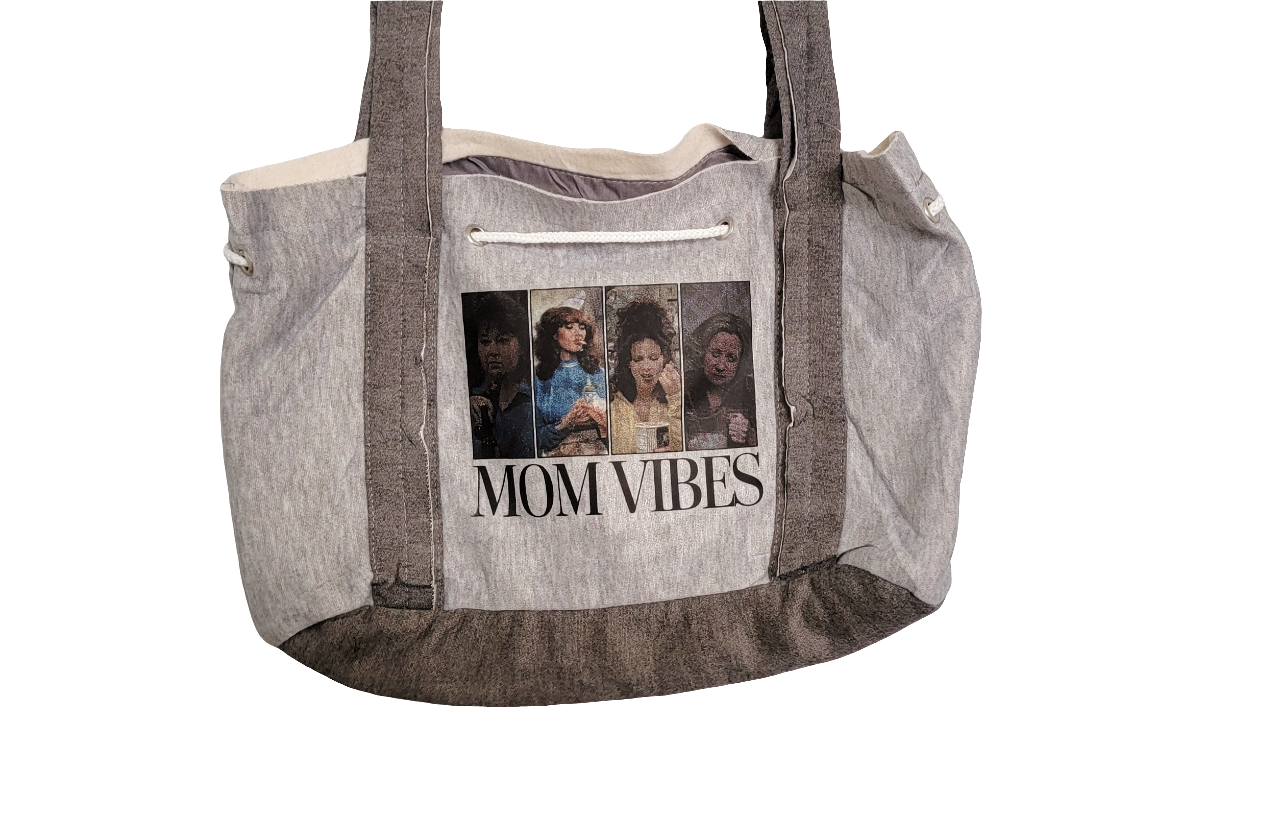 Mom Vibes Hoodie Drawstring Bag