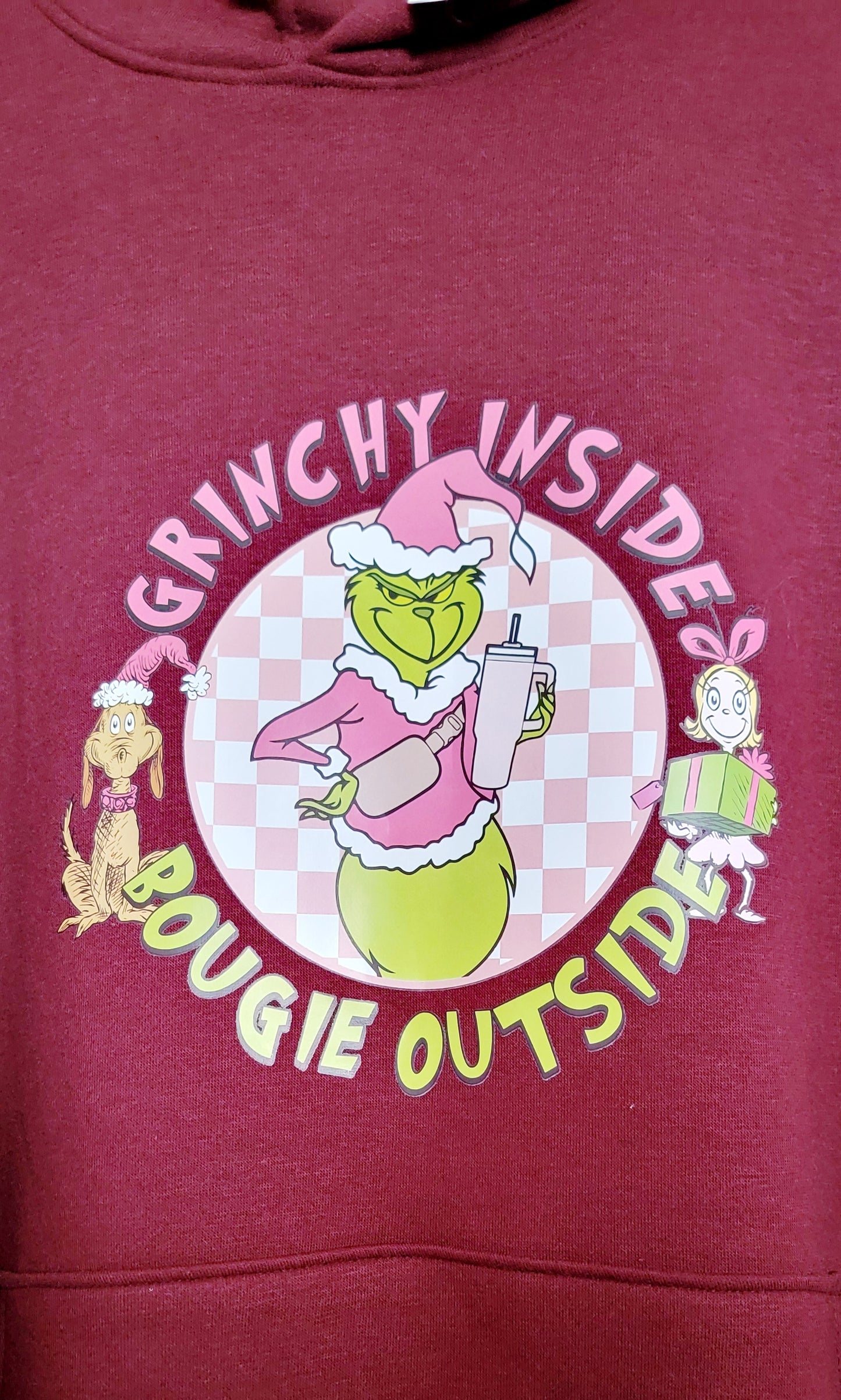 2xl Grinchy Inside, Bougie Outside Hoodie