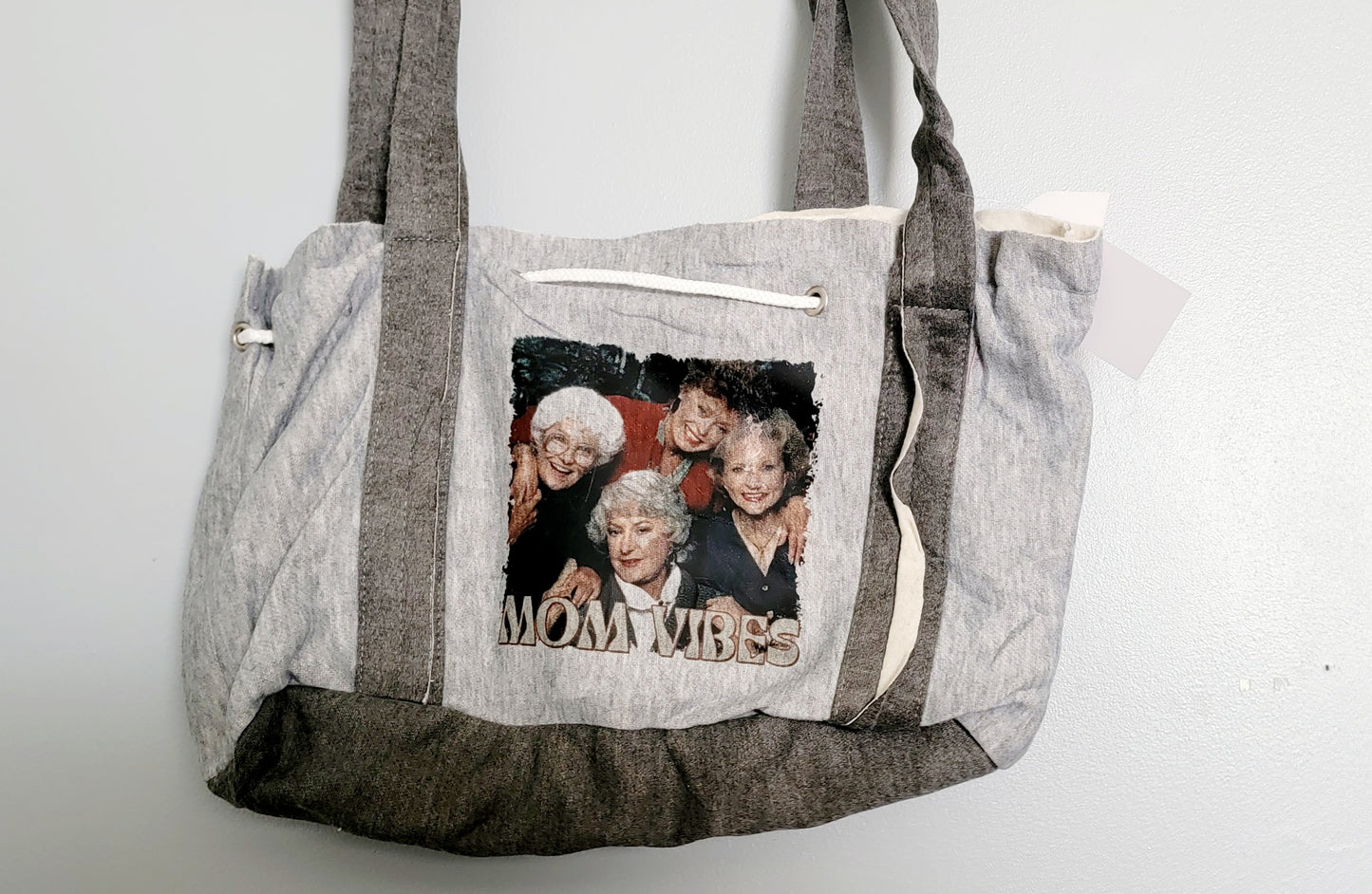 Mom Vibes Hoodie Drawstring Bag
